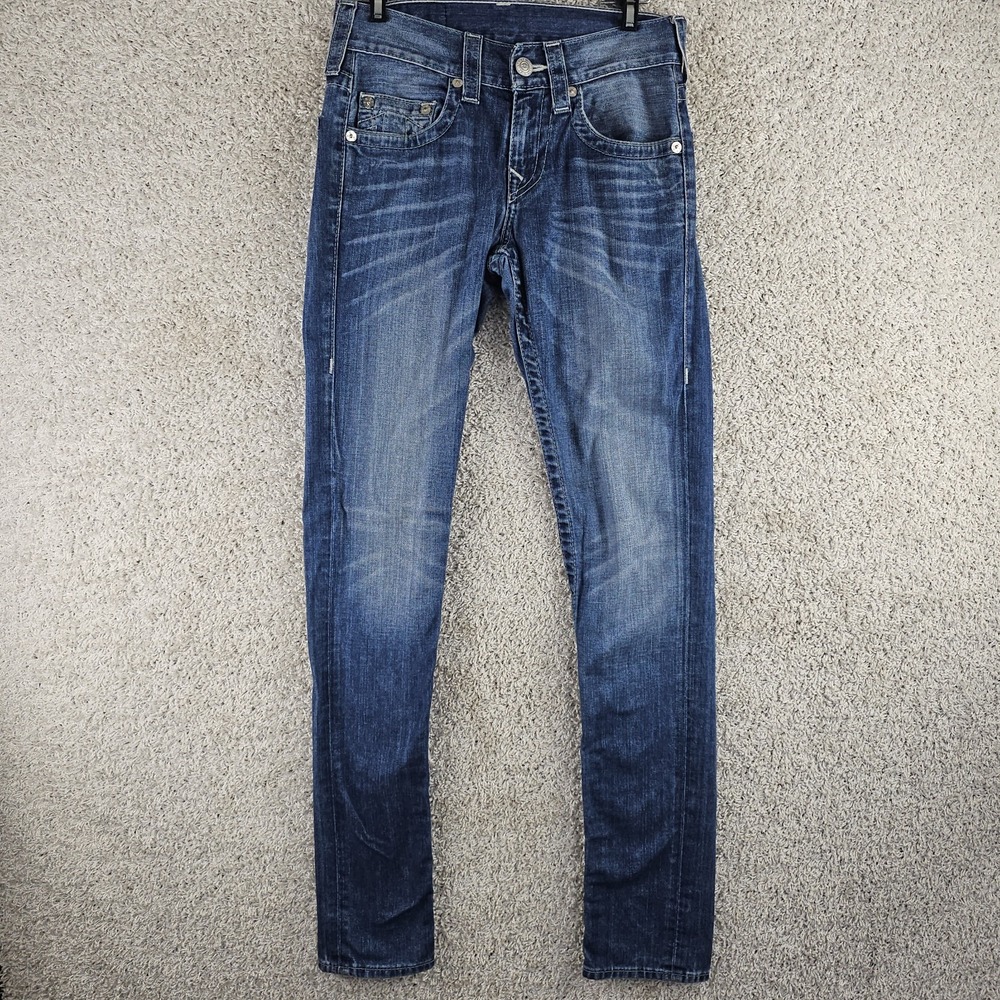 True Religion World Tour Skinny Naturaline SN Jeans Sz 27 30"X33.5"